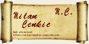 Milan Cenkić vizit kartica